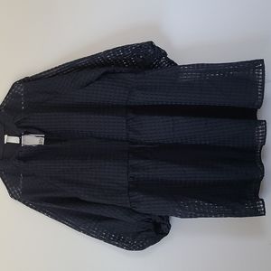 H&M Navy Balloon Sleeve Dress. Size Medium.